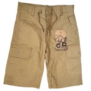COPPER DENIM Tan Pull-On Drawstring Cargo Shorts - New With Tags Boys M (10-12)